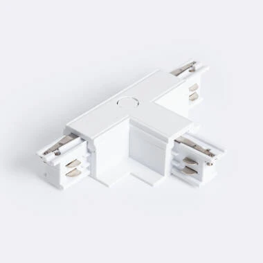 Conector 'Right Side' Tipo T para Carril Trifásico Empotrable Aluminio
