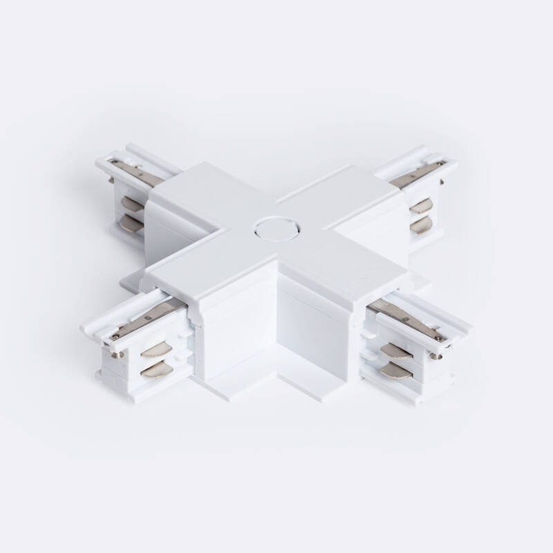 Imagen de Conector Tipo X para Carril Trifásico Empotrable Aluminio