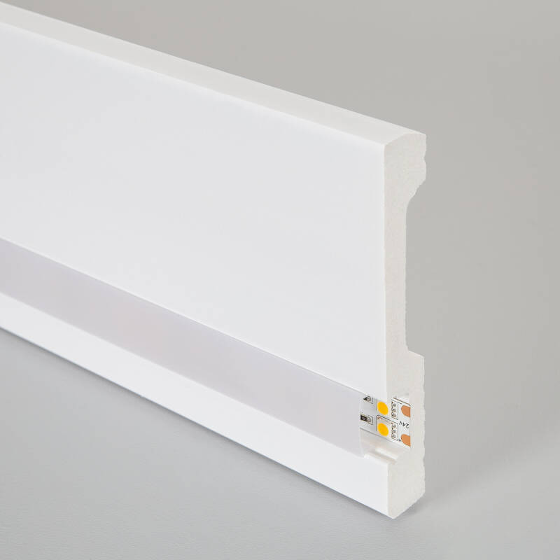 Imagen de Moldura Rodapié 2m para Tira LED con Tapa Continua SCARA 120