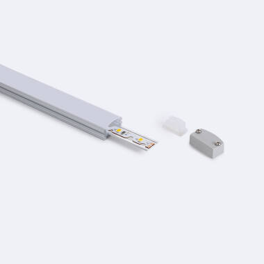 Perfil de Alumínio Estanque IP65 Superfície 2m para Fita LED até 8 mm