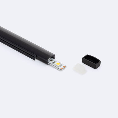 Perfil de Alumínio Estanque IP65 Superfície 2m para Fita LED até 8 mm