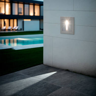 Imagem de Baliza Exterior LED 3W Encastrável de Parede Branca Wabi Linear 