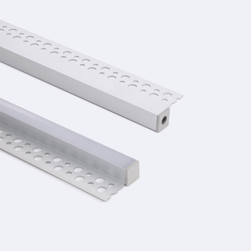 Imagen de Perfil Aluminio Integración en Escayola/Pladur con Tapa Continua para Tiras LED hasta 8 mm