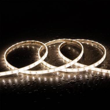 Fita LED Regulável 220V SMD2835 Auto-retificada Silicone FLEX IC-2 Parallels 120LED/m IP65 Largura 12mm Corte 10cm à Medida