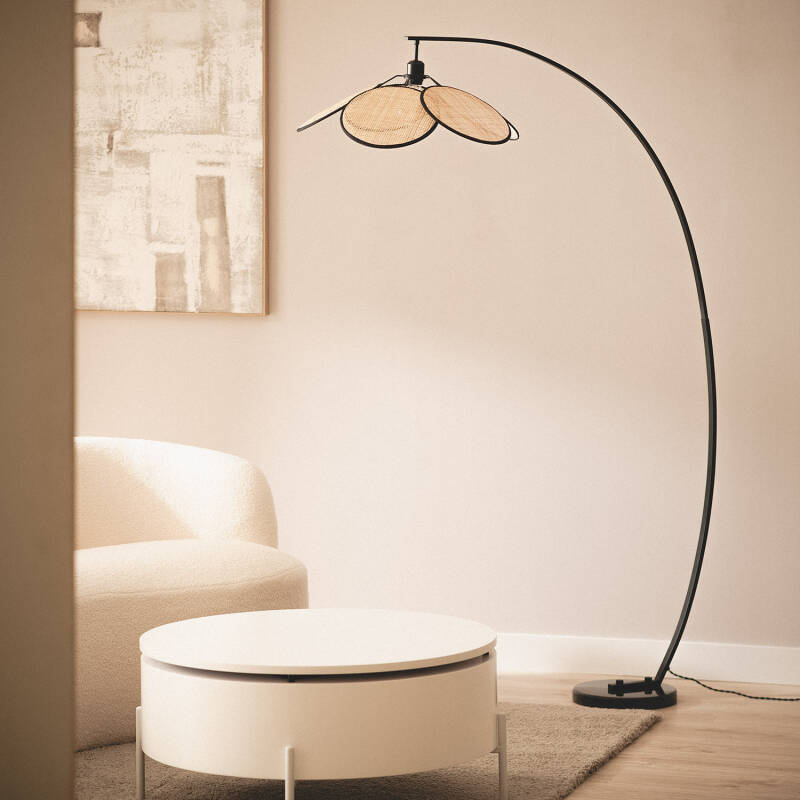 Imagem de Candeeiro de Pé Rattan Arco Nirvana