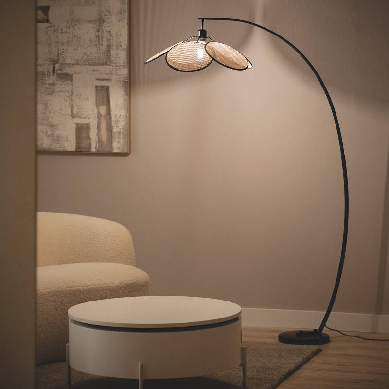 Imagem de Candeeiro de Pé Rattan Arco Nirvana