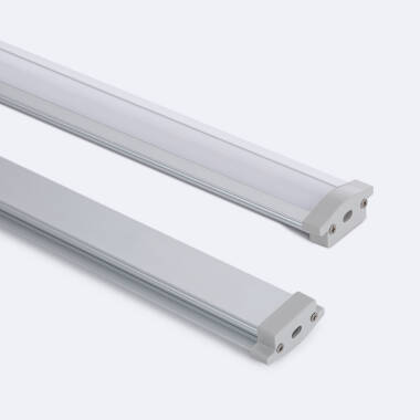 Perfil de Alumínio Estanque IP65 Encastrável 2m para Fita LED até 8 mm