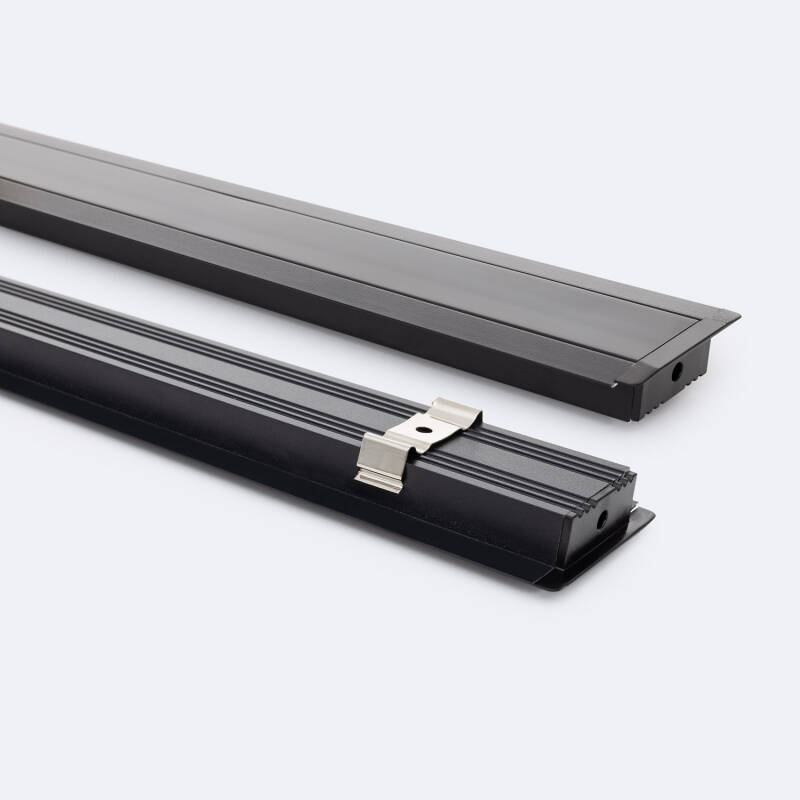 Imagen de Perfil Aluminio Empotrable para Tiras LED hasta 31 mm con Tapa Continua
