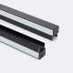 Imagen de Perfil Aluminio Estantería para Tira LED hasta 12 mm con Tapa Continua