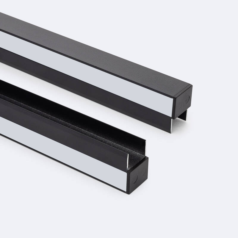 Imagen de Perfil de Aluminio para Estantería con Tapa Continua para Tira LED hasta 12 mm