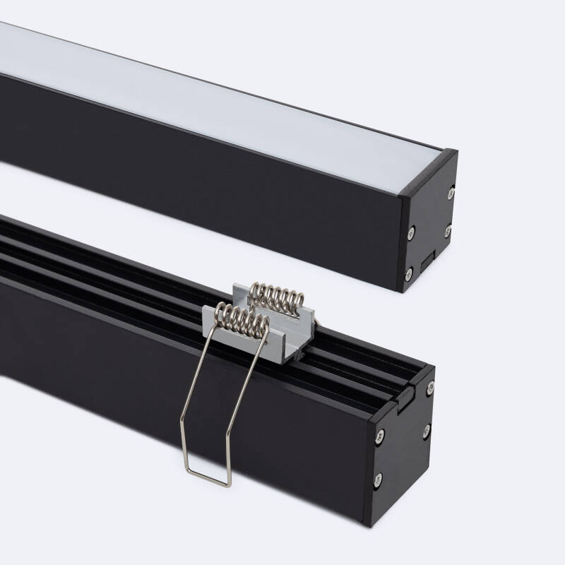 Imagem de Perfil Alumínio Superfície com Fixação Encastrada por meio de clipes para Fita LED de até 24 mm