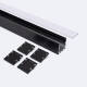 Imagem de Perfil Alumínio Superfície com Fixação Encastrada por meio de clipes para Fita LED de até 24 mm