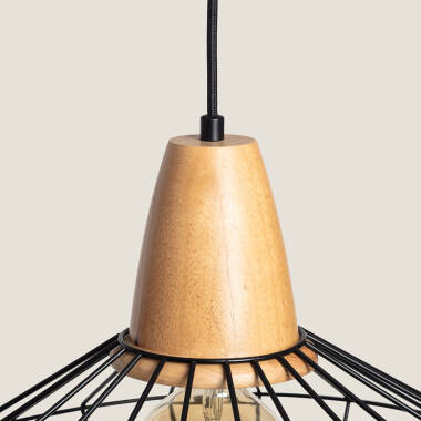 Imagen de Lámpara Colgante Metal y Madera Keler
