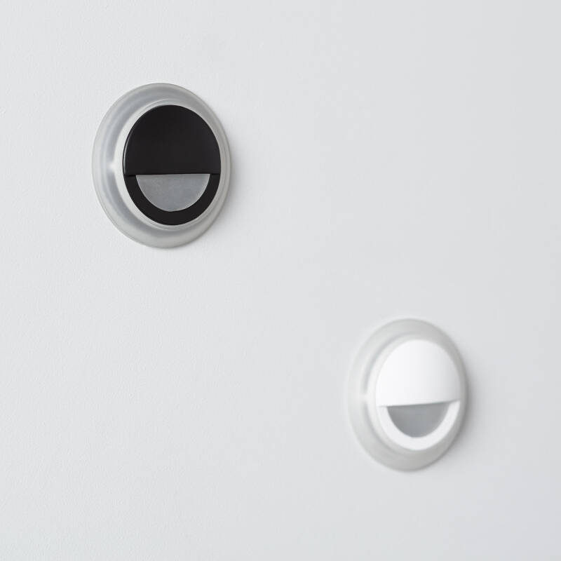 Imagem de Baliza LED 3W Encastrável Parede Circular Branco Occulare  