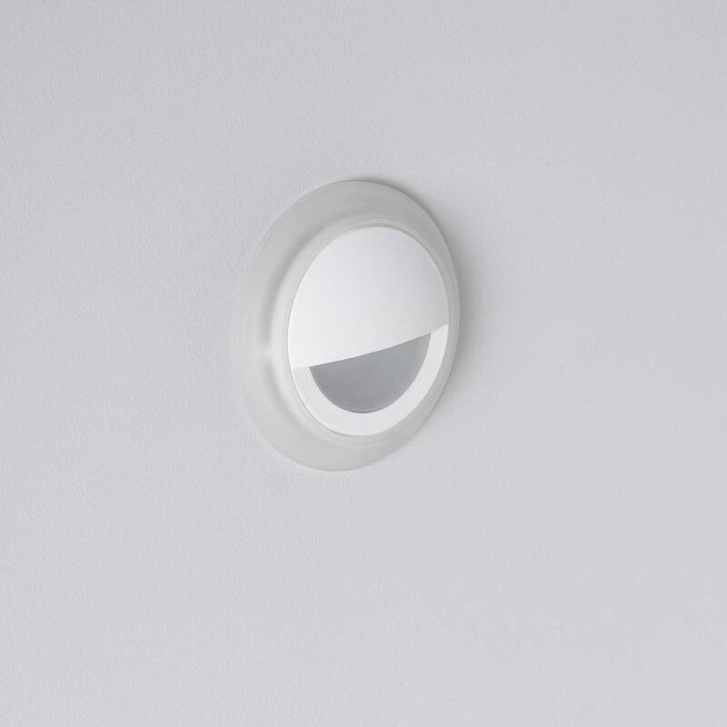 Imagem de Baliza LED 3W Encastrável Parede Circular Branco Occulare  