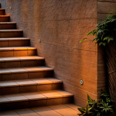 Imagem de Baliza Exterior LED 2W Encastrável Parede Circular Welly
