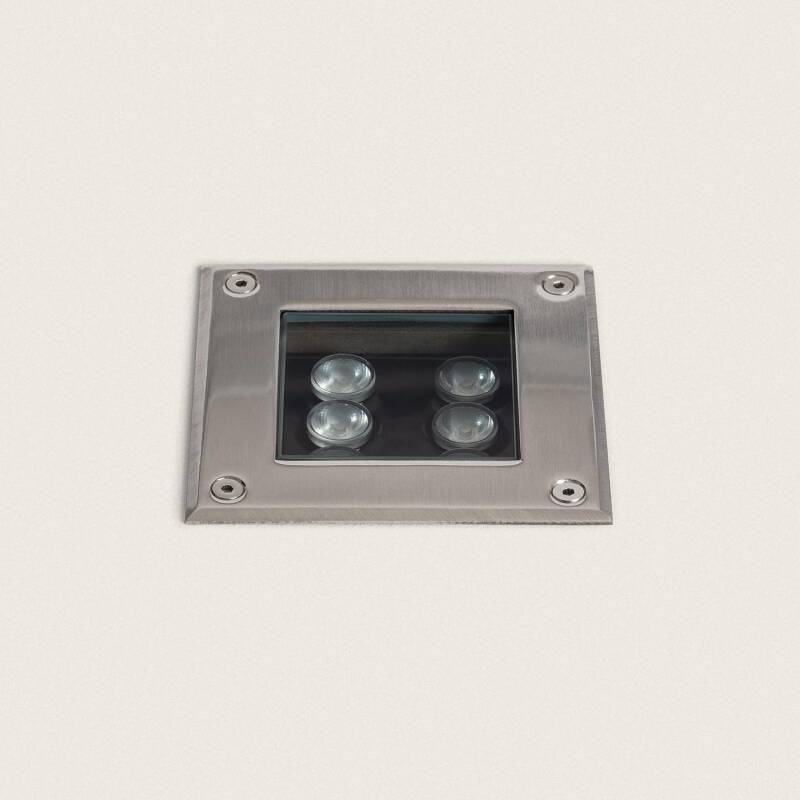 Produto de Baliza Exterior LED 6W Encastrável de Chão Quadrada Utopia