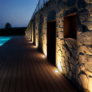 Produto de Baliza Exterior LED 6W Encastrável de Chão Quadrada Utopia