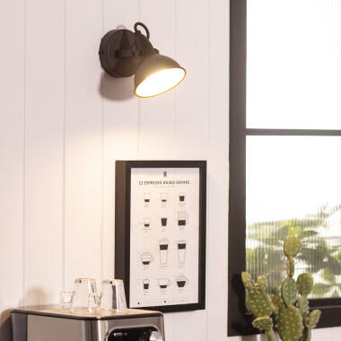 Imagen de Lámpara de Pared Orientable Metal 1 Foco Emer Negro