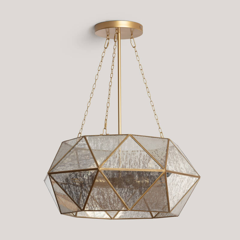 Imagem de Candeeiro Suspenso Metal e Vidro Octagon