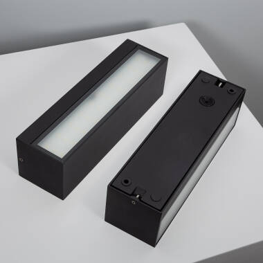 Imagen de Aplique de Pared Exterior LED 10W Aluminio Iluminación Doble Cara Rectangular Negro Lena