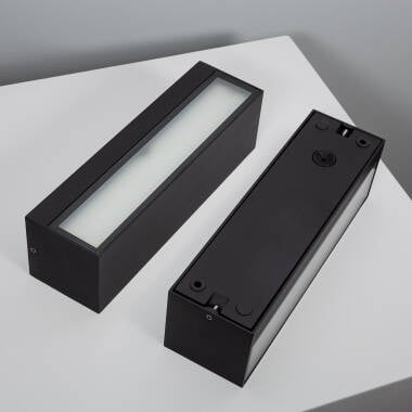 Imagen de Aplique de Pared Exterior LED 10W Aluminio Iluminación Doble Cara Rectangular Negro Lena