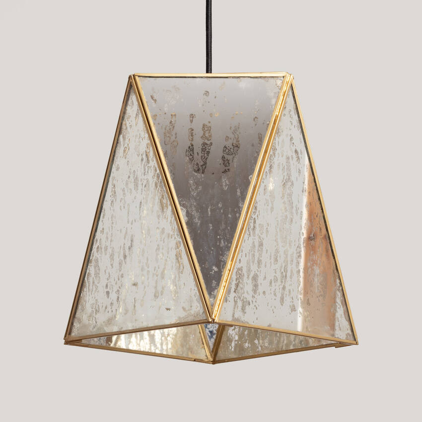 Lámpara Colgante Metal y Cristal Mattina ILUZZIA