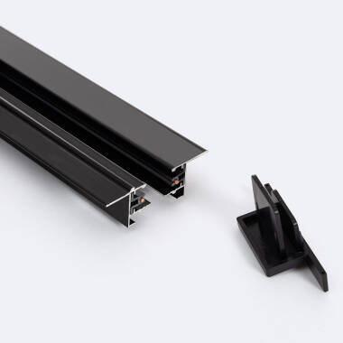 Imagen de Carril Monofásico Empotrable Aluminio para Focos LED 1 Metro