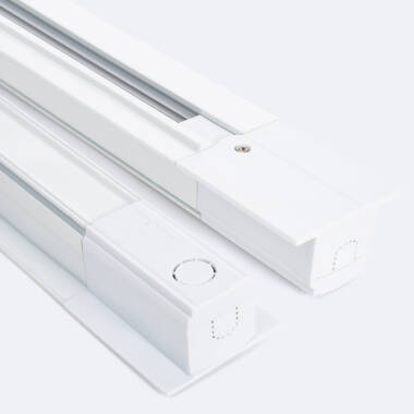 Carril Trifásico Empotrable Aluminio para Focos LED 1 Metro