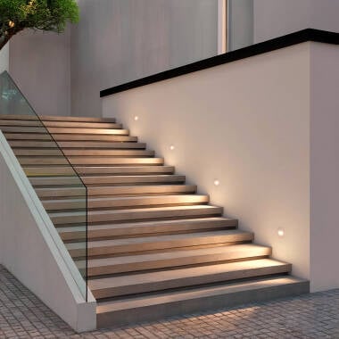 Imagen de Baliza Exterior LED 2W Empotrable Aluminio Pared Circular Blanco Guell
