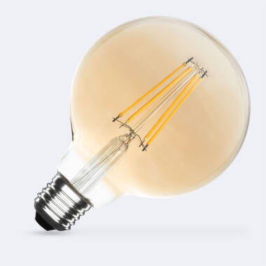 Bombilla Filamento LED E27 8W 750 lm Regulable G95 Gold
