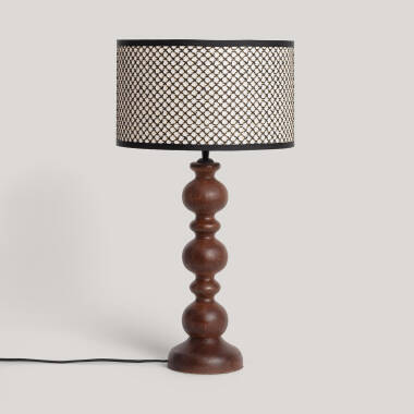 Lámpara de Mesa Madera Stuvan