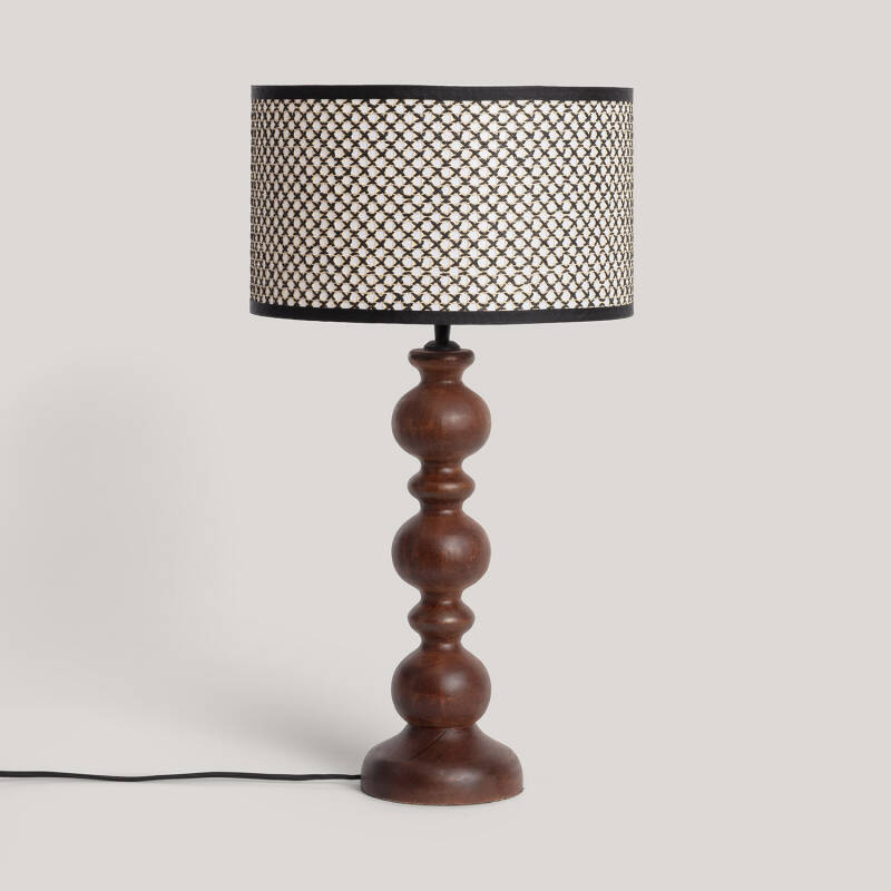 Imagen de Lámpara de Mesa Madera Stuvan