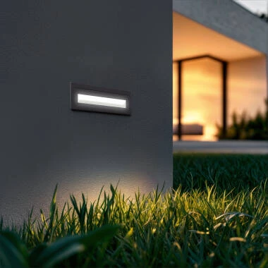 Imagem de Baliza Exterior LED 3W Encastrável de Parede Alumínio Antracite Path