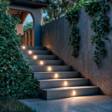 Imagen de Baliza Exterior LED 2W Empotrable Suelo Circular Lex