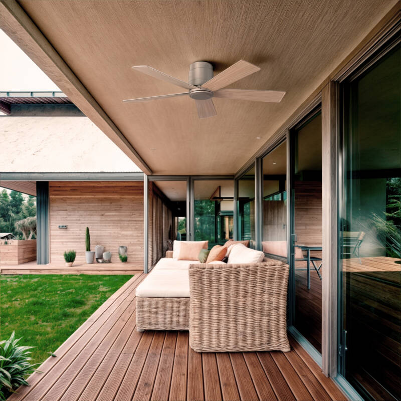 Imagem de Ventoinha de Teto Silenciosa Flatiron 132cm Motor DC para Exterior