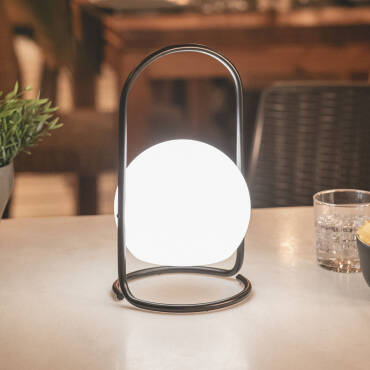 Fotografía del producto: Lámpara de Mesa Exterior LED Portátil de Metal con Batería USB Recargable Mkono