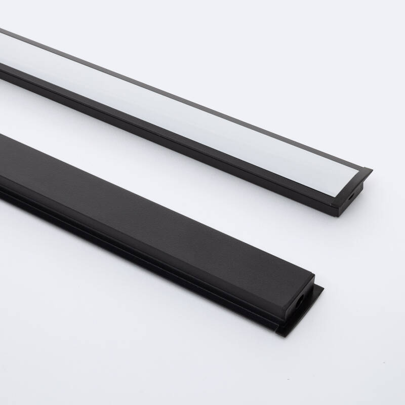 Imagem de Perfil de Alumínio Encastrável com Tampa Continua para Fita Dupla LED até 18 mm