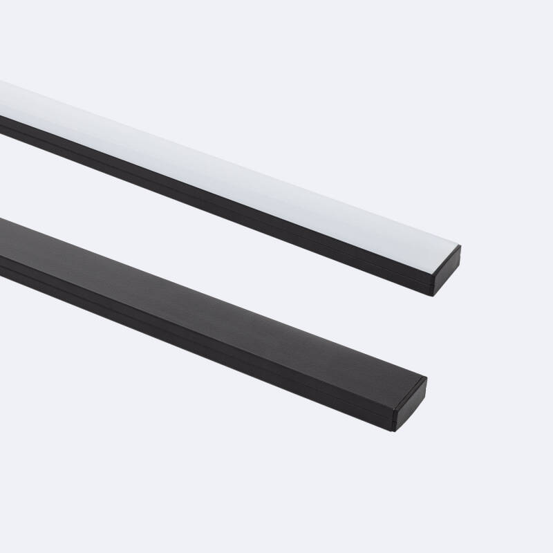 Imagen de Perfil Aluminio Superficie para Tira LED hasta 20 mm con Tapa Continua