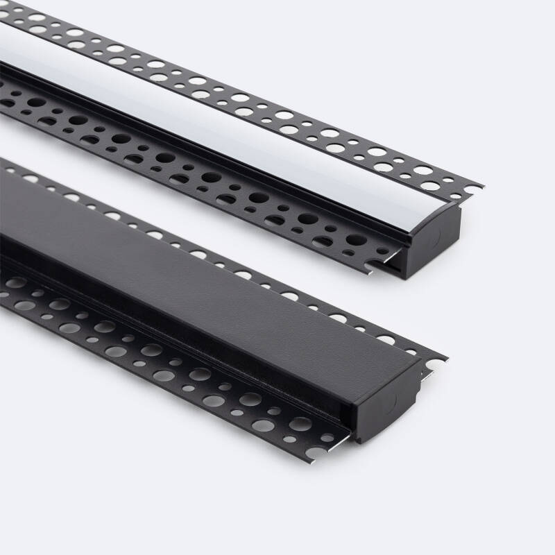 Imagen de Perfil Aluminio Integrado en Escayola/Pladur para Tira LED hasta 20 mm con Tapa Continua