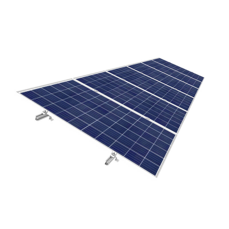 Estrutura Coplanar para Painéis Solares Montados em Chapa Plana e Concreto 