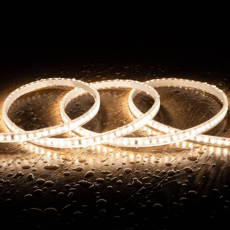 Imagen de Tira LED Regulable 220V SMD2835 Autorectificada 120 LED/m 1000 lm/m Ancho 12 mm IP65 Corte 10 cm a Medida