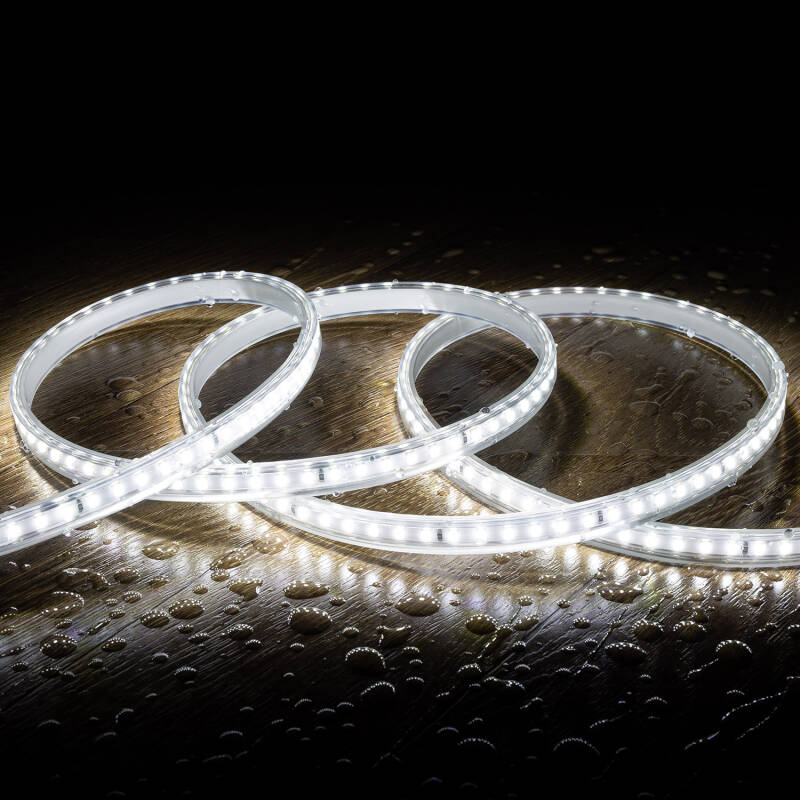 Imagen de Tira LED 220V SMD2835 120LED/m Blanco Frío IP65 Ancho 12mm Corte 20cm