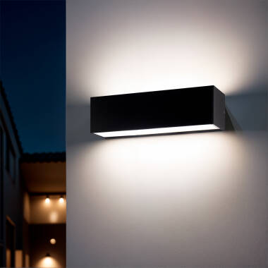 Imagen de Aplique de Pared Exterior LED 10W Aluminio Iluminación Doble Cara Rectangular Negro Lena