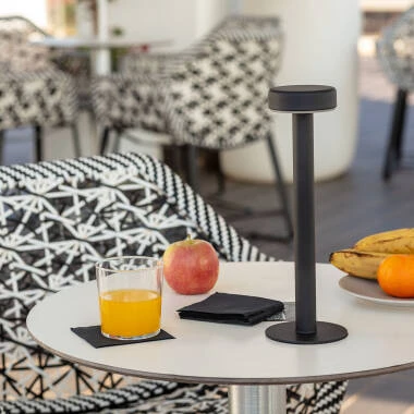 Lámpara de Mesa LED Portátil con Batería USB Recargable Metal Bunza