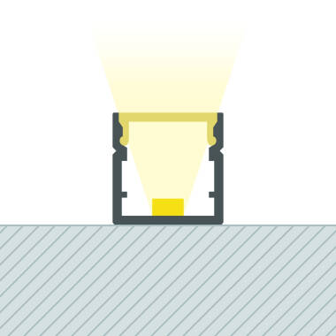 Perfil Aluminio Superficie para Tira LED hasta 8 mm