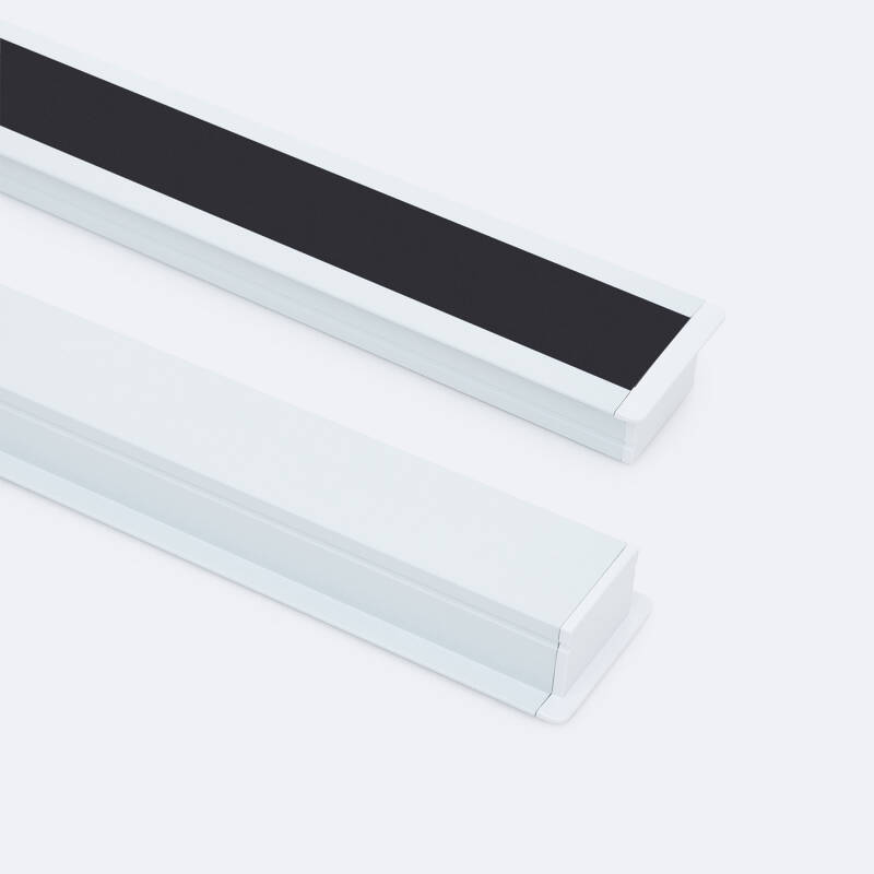 Imagem de Perfil de Alumínio de Encastrar de Baixo Perfil com Tampa Contínua para Fitas LED até 25 mm
