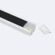 Imagem de Perfil de Alumínio de Encastrar de Baixo Perfil com Tampa Contínua para Fitas LED até 25 mm