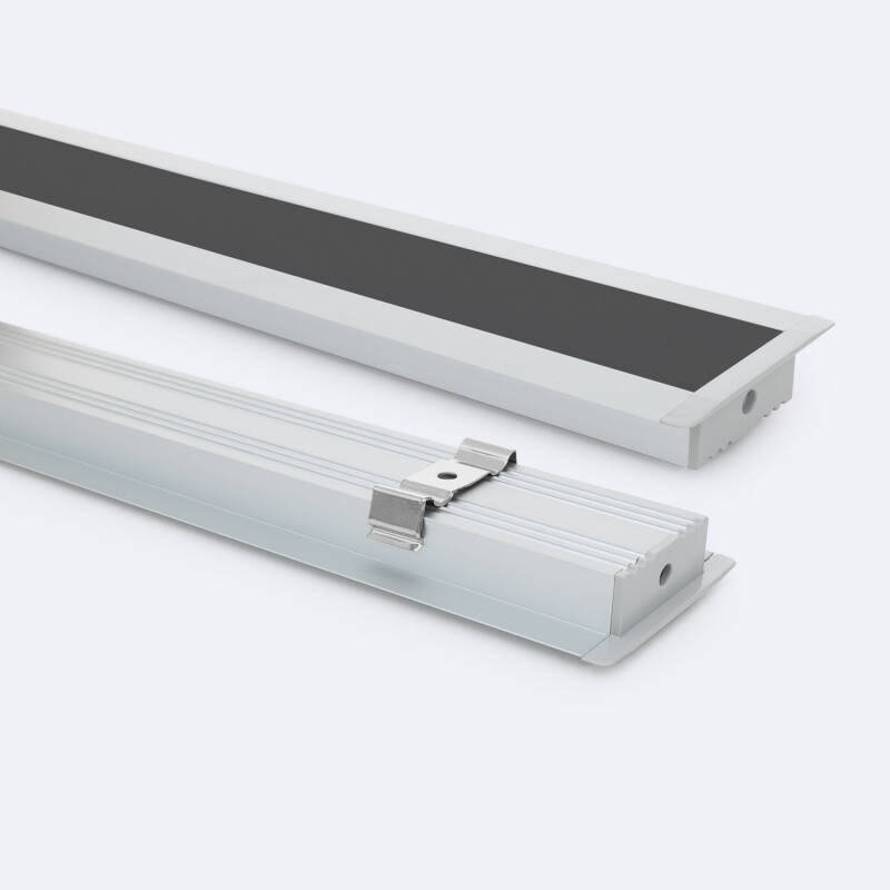 Imagem de Perfil Alumínio Encastrável para Fita LED até 31 mm com Tampa Contínua Imagem de Perfil Alumínio Encastrável para Fita LED até 31 mm com Tampa Contínua