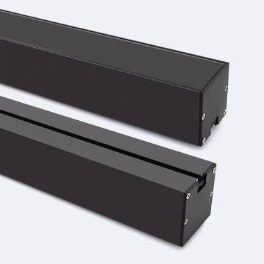 Perfil de Aluminio Colgante Gran Tamaño con Tapa Continua para Tiras LED hasta 45 mm
